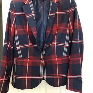 Tommy Hilfiger jacket for sale. Color- plaid. Size 10